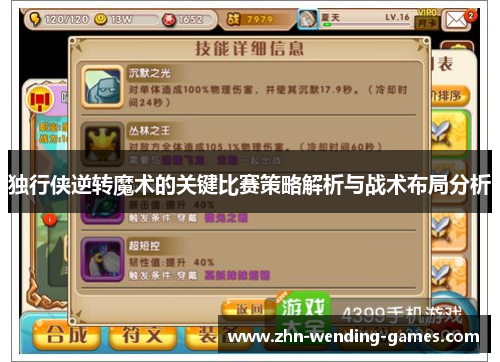 独行侠逆转魔术的关键比赛策略解析与战术布局分析